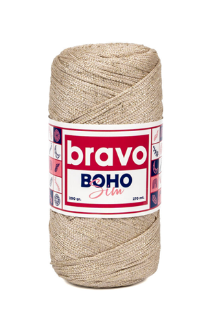 Simli Polyester Makrome No:4  30 Taş Altın Sim 2 Mm - 200 gr - 270mt Supla Ip Çanta Ipi