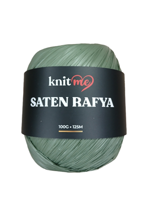 Knitme Saten Rafya İp Haki 100 Gr 125 Mt