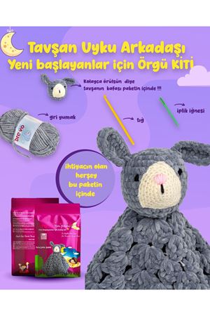 Easy Kit Tavşan - Örgü Öğrenme Kiti | Yeni Başlayanlar Için Videolu Tığ Işi Tilki Örgü Seti