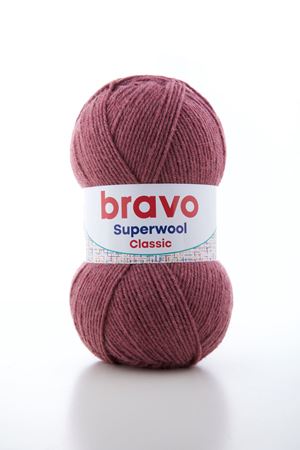 Süperwool Classic 015 Gül Kurusu Örgü İpi Yün Akrilik 100 gr 260 m