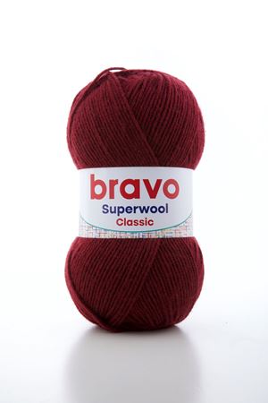 Süperwool Classic 017 Bordo Örgü İpi Yün Akrilik 100 gr 260 m