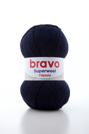 Süperwool Classic 020 Lacivert Örgü İpi Yün Akrilik 100 gr 260 m