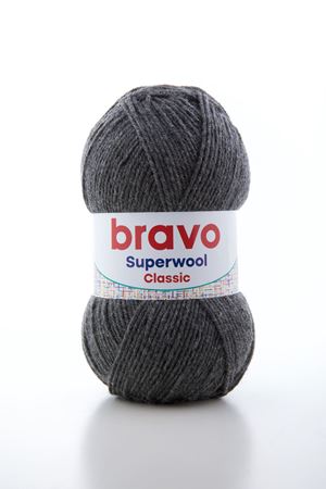 Süperwool Classic 023 Koyu Gri Örgü İpi Yün Akrilik 100 gr 260 m