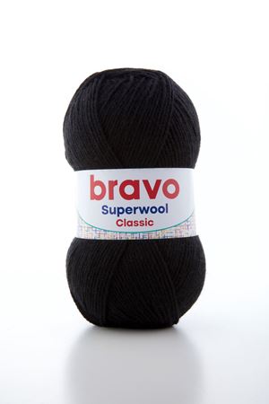 Süperwool Classic 024 Siyah Örgü İpi Yün Akrilik 100 gr 260 m 