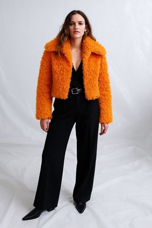 Fluffy - 123 Turuncu 100 Gr 100 Mt Örgü İpi Peluş İp Yumoş İp