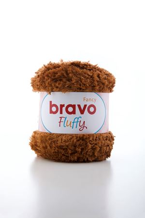 Fluffy - 125 Kahve 100 Gr 100 Mt Örgü İpi Peluş İp Yumoş İp