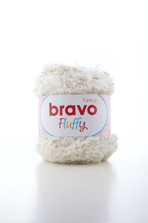 Fluffy Simli - 1011 Krem 100 Gr 100 Mt Örgü İpi Peluş İp Yumoş İp