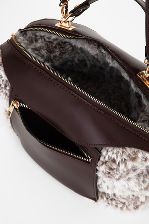 Paradise Çanta Örgü Deri Kit Acı Kahve 