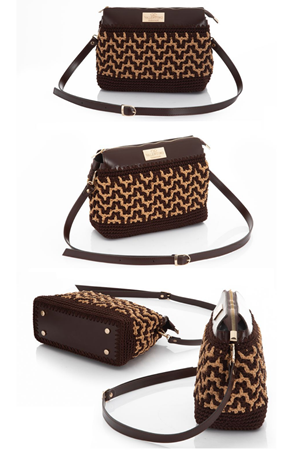 Marka Model Acı Kahve Çanta Örgü Kiti Taban Sürgü Çanta Askısı