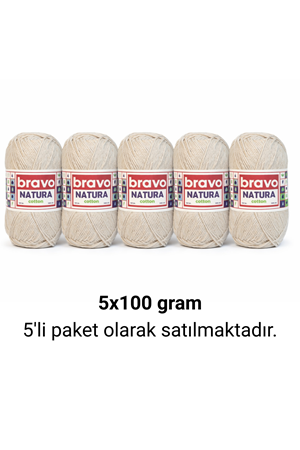 Natura Cotton Taş 304 Pamuk İplik 100gr 200mt