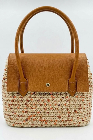 Memur Çanta Siyah Örgü Kiti Kapak,Taban, Penguen askı 25x21cm