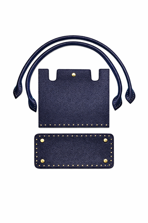 Memur Çanta Lacivert Örgü Kiti Kapak,Taban, Penguen askı 25x21cm