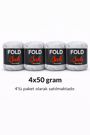 Şah -Gri Pullu İp 50 Gr 125 Mt Örgü İpi Hırka,Şal,Çanta İpi