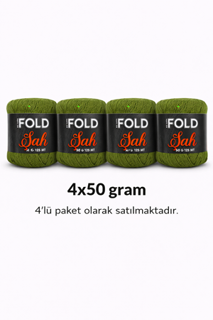Şah - Yeşil  162 Pullu İp 50 Gr 125 Mt Örgü İpi Hırka,Şal,Çanta İpi 
