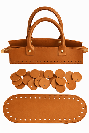 Pullu Çanta Taba Örgü Kiti Deri Kit 125 Adet Pul