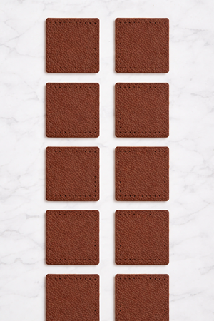 Kare Deri 8x8 cm Taba Çanta Aksesuarı 10'LU PAKET 