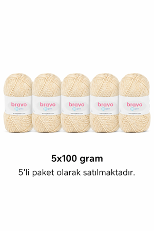 Respect 20 Krem 100gr 230mt Örgü İpi