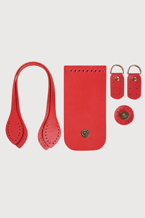 Fashion Bag Çanta Kiti 8,5x17 cm Kırmızı Örgü Kiti - kopya