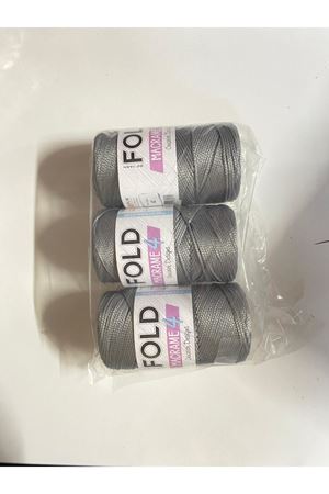 POLYESTER MAKROME NO4 GRİ 3 YUMAK TOPLAM 600 GRAM