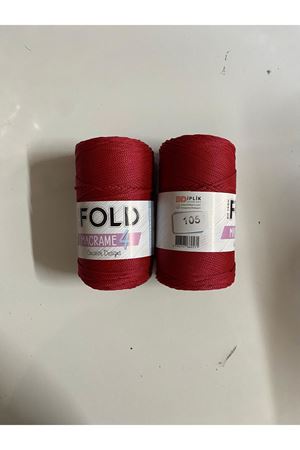 POLYESTER MAKROME NO4 KIRMIZI 2 YUMAK TOPLAM 400 GRAM 