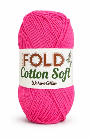 Cotton Soft - Fuşya 404 Pamuk Ip 100 Gram %100 Pamuk Amigurumi İpi Çanta İpi