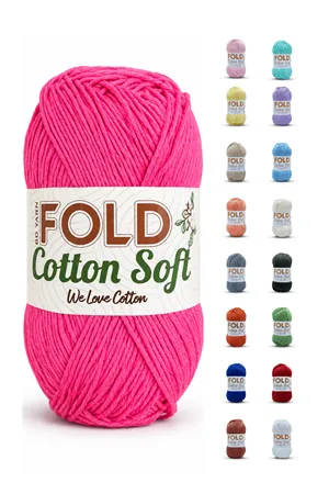 Cotton Soft - Fuşya 404 Pamuk Ip 100 Gram %100 Pamuk Amigurumi İpi Çanta İpi