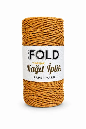 Yumuşak Kağıt İp Hardal 200 Gram Örgü İpi Çanta İpi 