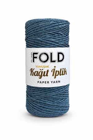 Yumuşak Kağıt İp Havacı Mavi 200 Gram Örgü İpi Çanta İpi
