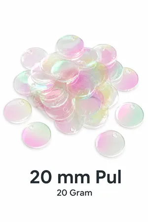 20 mm Sedef 20 Gram Çanta Pulu Ortalama 200 adet
