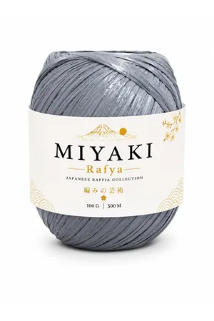 Miyaki Rafya Gri 100 Gr 300 Mt  Örgü İpi Çanta İpi Supla İpi