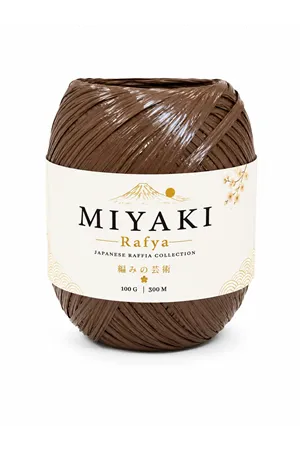 Miyaki Rafya Acı Kahve 100 Gr 300 Mt  Örgü İpi Çanta İpi Supla İpi