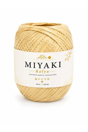 Miyaki Rafya Krem 100 Gr 300 Mt  Örgü İpi Çanta İpi Supla İpi