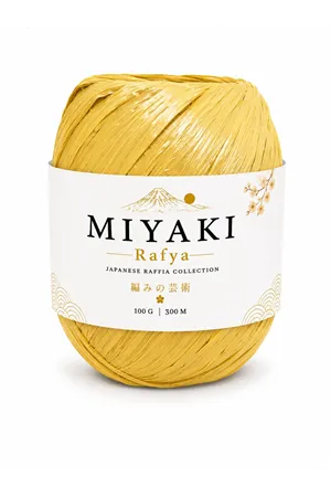 Miyaki Rafya Sarı 100 Gr 300 Mt  Örgü İpi Çanta İpi Supla İpi