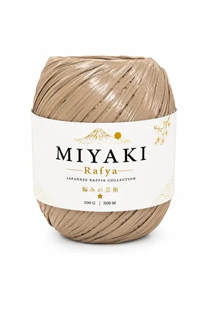 Miyaki Rafya Sütlü Kahve 100 Gr 300 Mt  Örgü İpi Çanta İpi Supla İpi