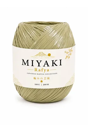 Miyaki Rafya Yeşil 100 Gr 300 Mt  Örgü İpi Çanta İpi Supla İpi