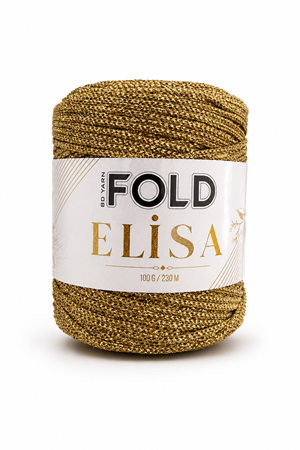 Elisa - Gold %100 Sim 100 Gr 230 Mt Örgü İpi Çanta İpi Burs Çanta