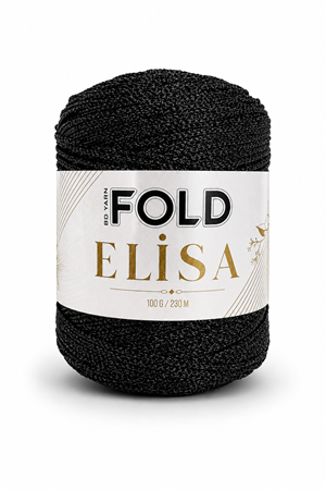 Elisa - Siyah %100 Sim 100 Gr 230 Mt Örgü İpi Çanta İpi Burs Çanta 