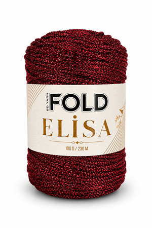 Elisa - Koyu Kırmızı  %100 Sim 100 Gr 230 Mt Örgü İpi Çanta İpi Burs Çanta