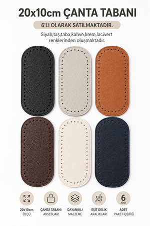 Çanta Tabanı 20x10 cm 6'lı paket Çanta Aksesuarı 