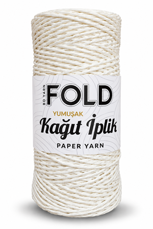 Yumuşak Kağıt İp Beyaz 200 Gram Örgü İpi Çanta İpi