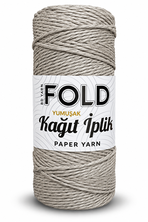 Yumuşak Kağıt İp Açık Gri 200 Gram Örgü İpi Çanta İp