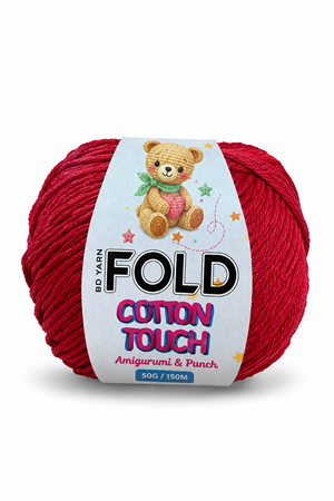 Cotton Touch Kırmızı Amigurumi İpi 50 Gr 150 Mt Hırka İpi Oyuncak İpi Örgü İpi