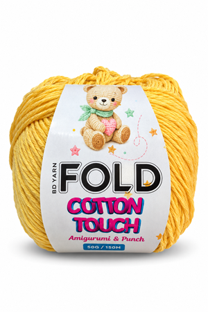 Cotton Touch Sarı Amigurumi İpi 50 Gr 150 Mt Hırka İpi Oyuncak İpi Örgü İpi