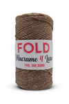 Simli Polyester Makrome No:4 Kahverengi 38 Polyester Makrome Ipi 2 Mm - 200 gr -230 M Supla Ip Çanta Ipi