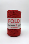 Simli Polyester Makrome No:4 100 Kırmızı Polyester Makrome Ipi 2 Mm - 200 gr -230 M Supla Ip Çanta Ipi