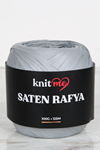 Knitme Saten Rafya İp Gri 100 Gr 125 Mt