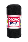 Polyester Makrome No:4 - Siyah 270 Polyester Makrome Ipi - 200 gr - 230 M Supla Ip Çanta Ipi 2 Mm
