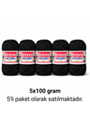 Natura Cotton Siyah 101 Pamuk İplik 100gr 200mt