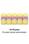 Natura Cotton Açık Sarı 706 Pamuk İplik 100gr 200mt Örgü İpi Amigurumi İpi