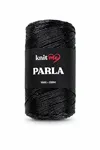 Parla Siyah Simli Örgü İpi Çanta İpi Supla İpi